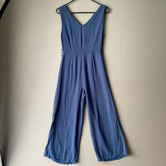 Lulu’s sz XS Sleeveless cotton blue jumpsuit - Picture 7 of 11